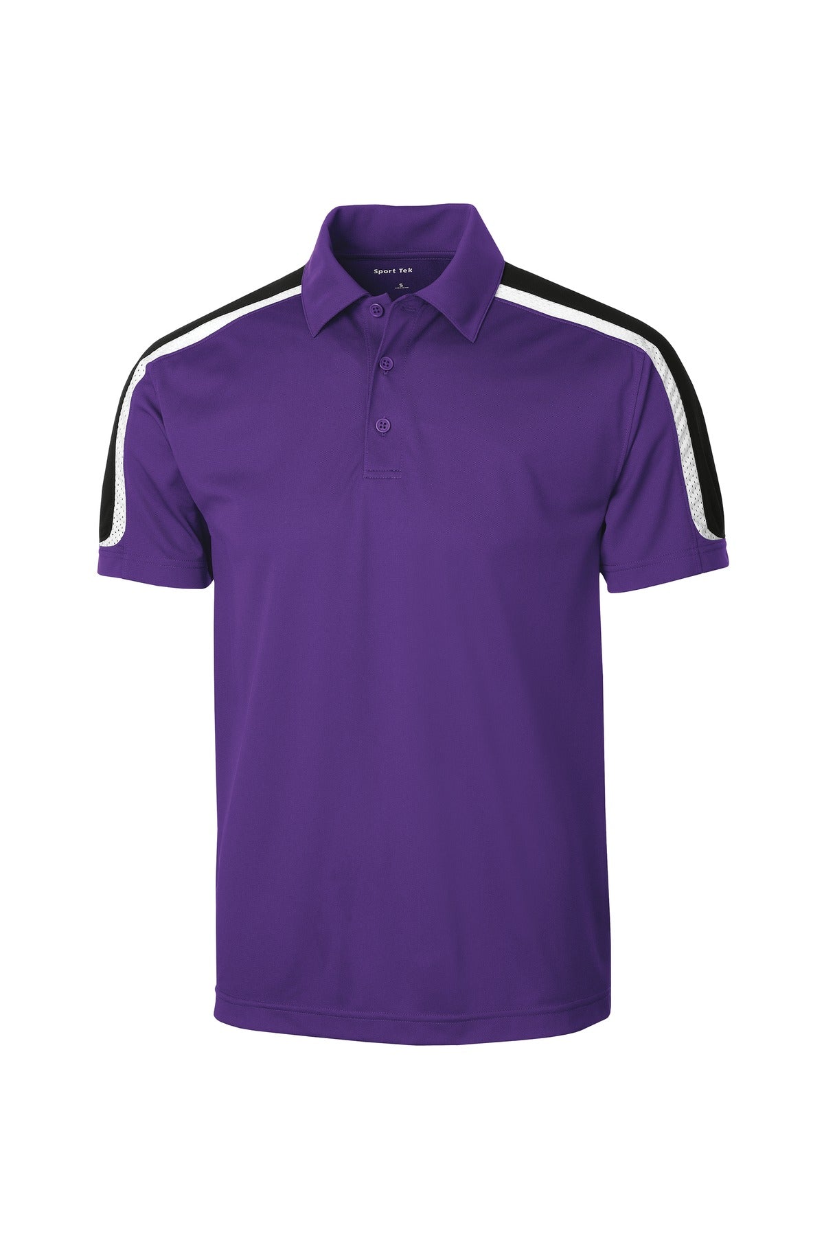 Sport-Tek ST658 Tek Tricolor Shoulder Micropique Sport-Wick Polo
