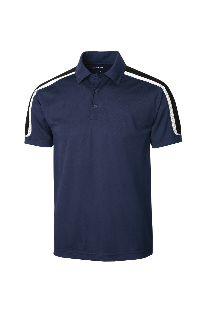 Sport-Tek ST658 Tek Tricolor Shoulder Micropique Sport-Wick Polo