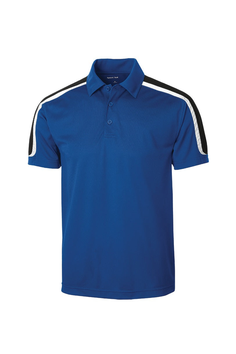 Sport-Tek ST658 Tek Tricolor Shoulder Micropique Sport-Wick Polo
