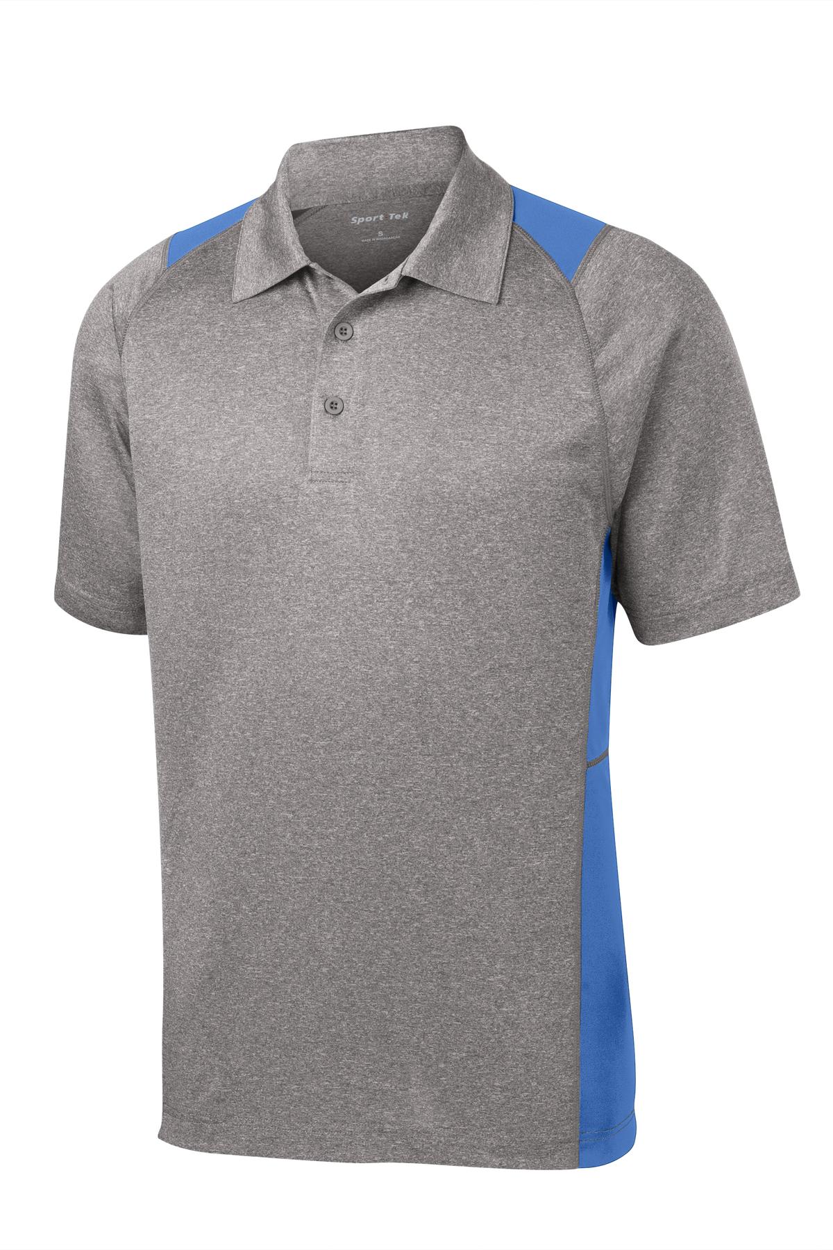 Sport-Tek ST665 Tek Heather Colorblock Contender Polo