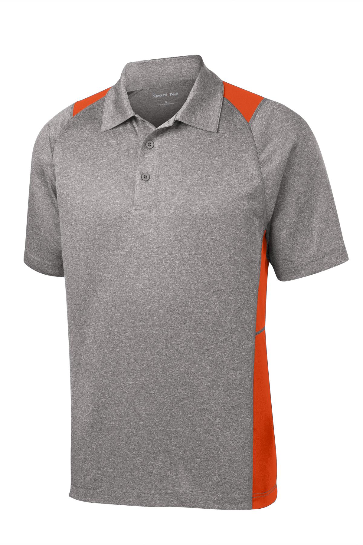 Sport-Tek ST665 Tek Heather Colorblock Contender Polo