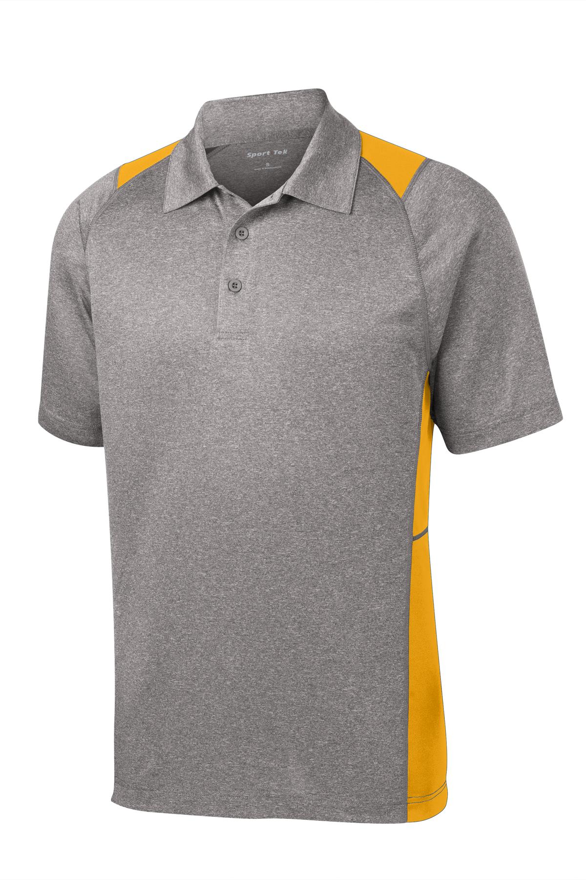 Sport-Tek ST665 Tek Heather Colorblock Contender Polo