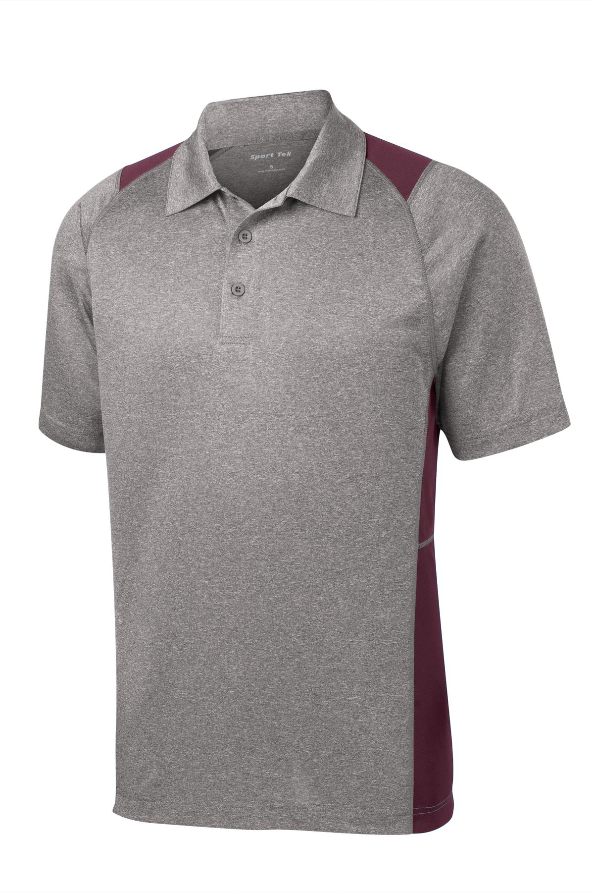 Sport-Tek ST665 Tek Heather Colorblock Contender Polo