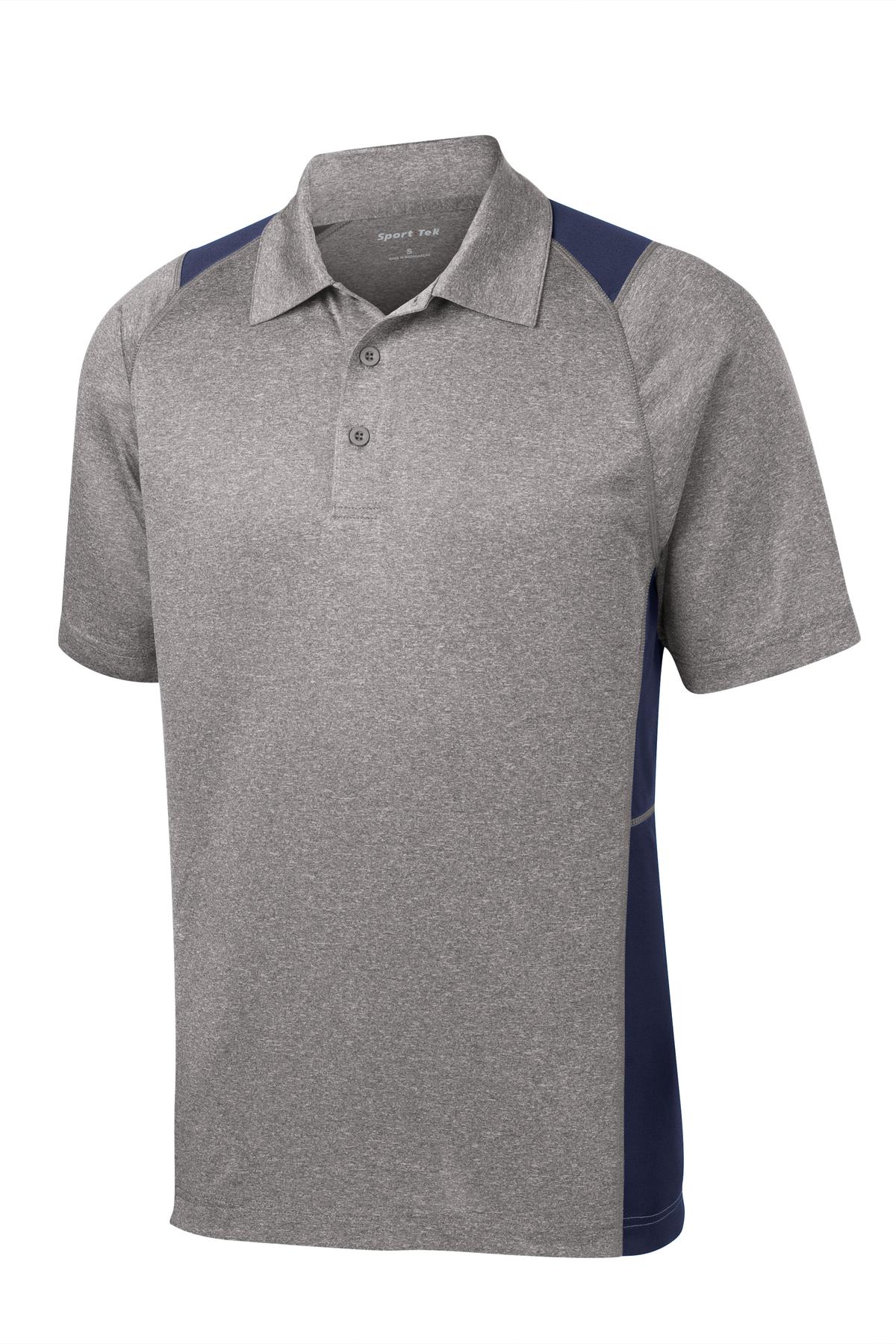 Sport-Tek ST665 Tek Heather Colorblock Contender Polo