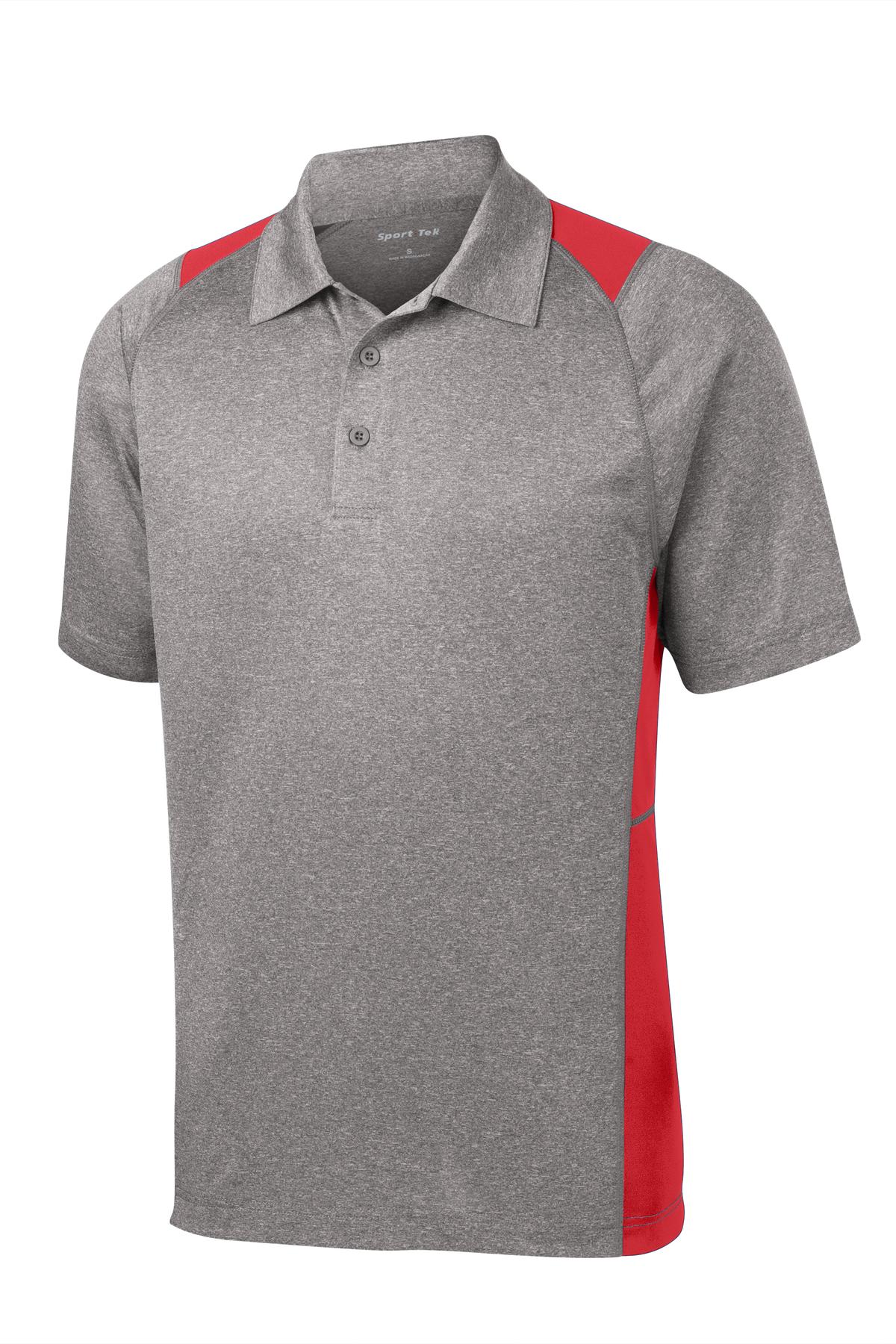 Sport-Tek ST665 Tek Heather Colorblock Contender Polo