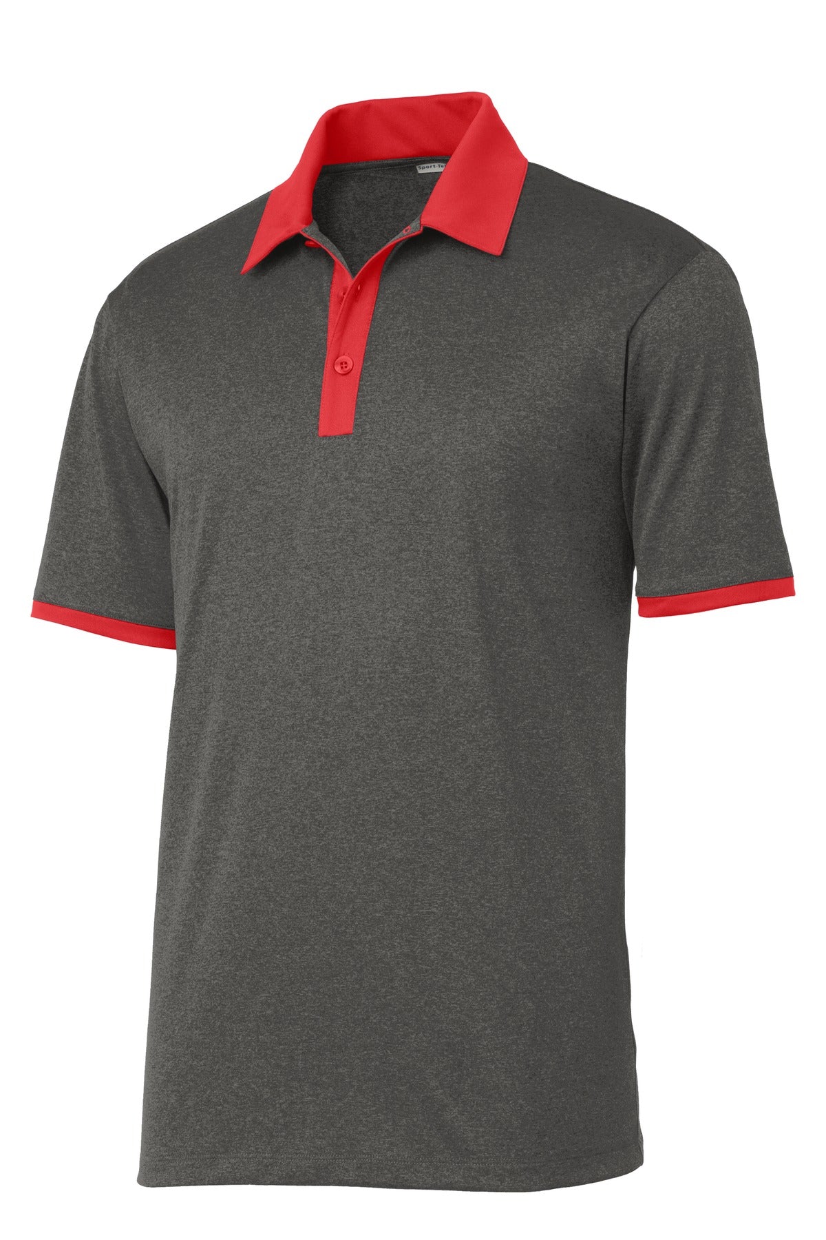Sport-Tek ST667 Tek Heather Contender Contrast Polo