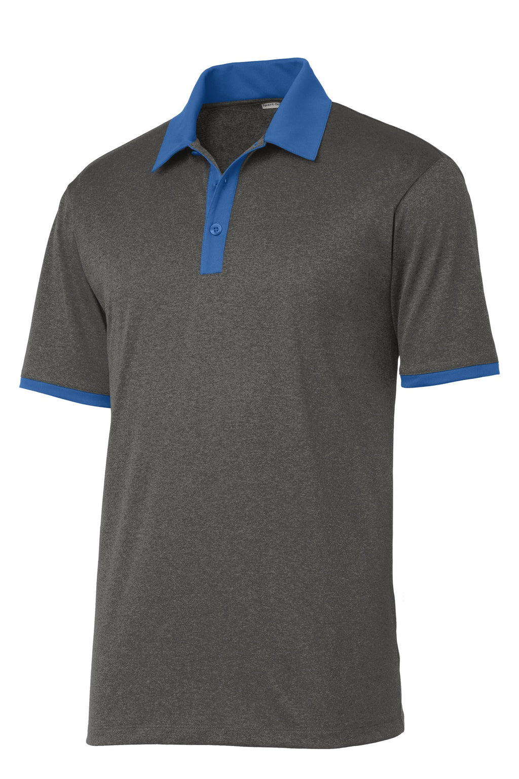 Sport-Tek ST667 Tek Heather Contender Contrast Polo