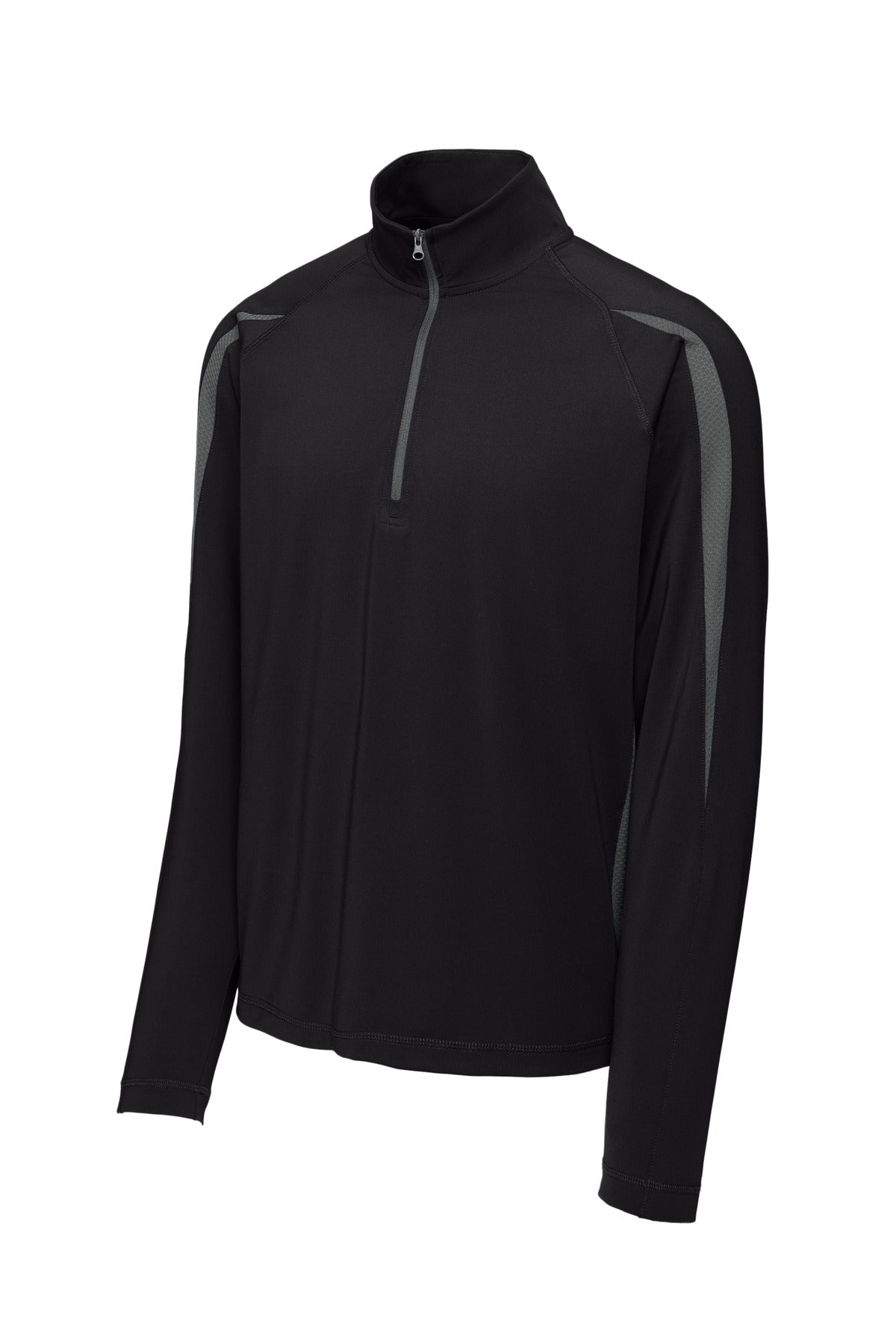 Sport-Tek ST851 Tek Sport-Wick Stretch 1/4-Zip Colorblock Pullover