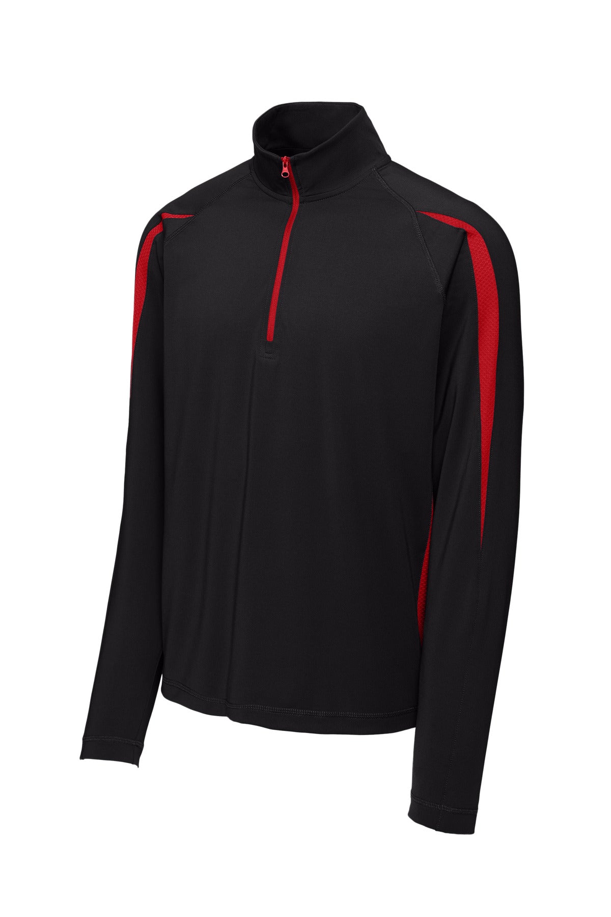 Sport-Tek ST851 Tek Sport-Wick Stretch 1/4-Zip Colorblock Pullover