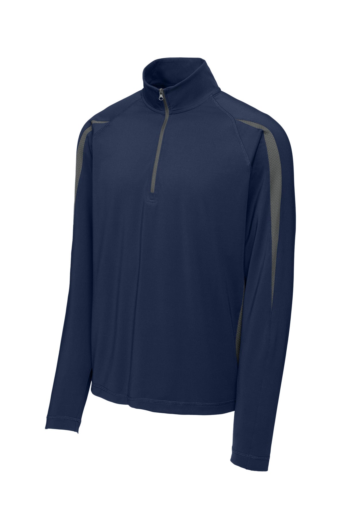 Sport-Tek ST851 Tek Sport-Wick Stretch 1/4-Zip Colorblock Pullover
