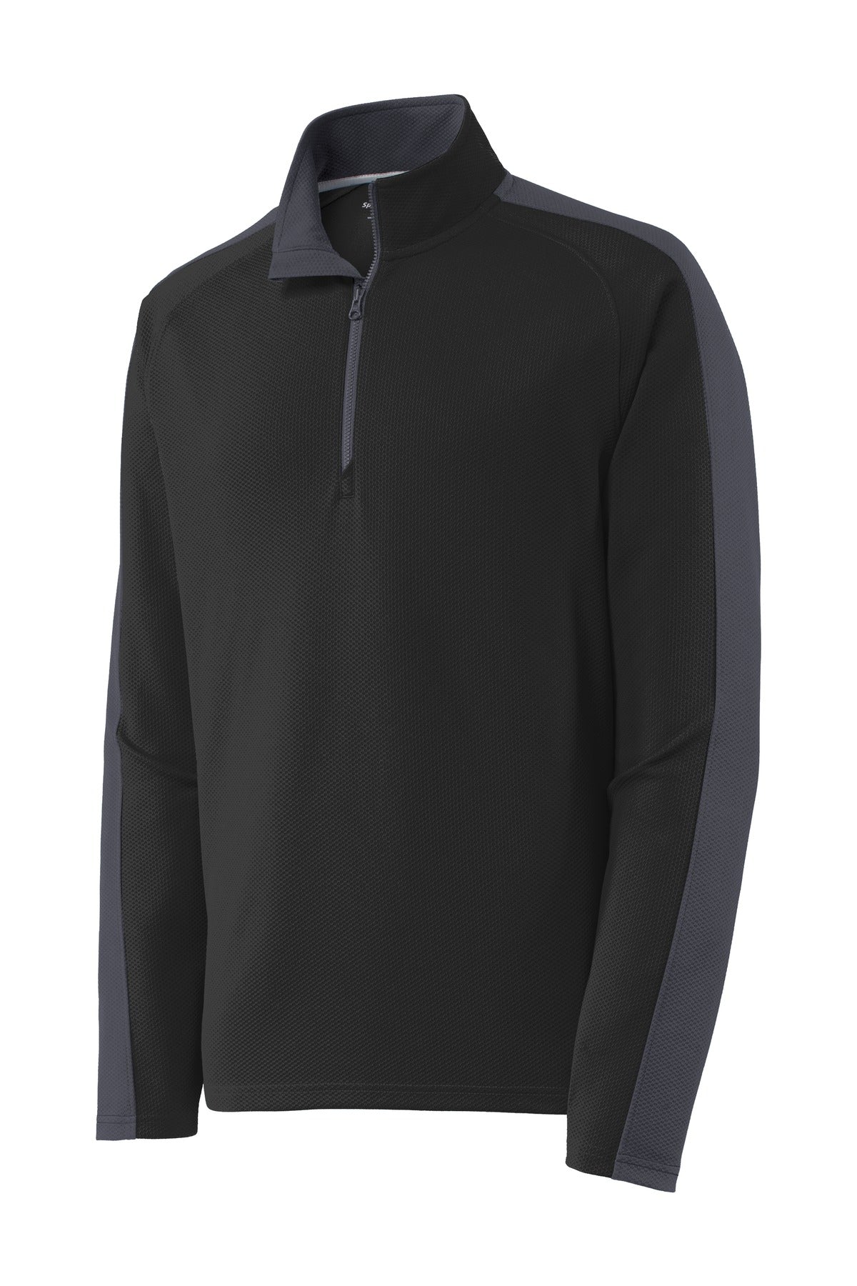 Sport-Tek ST861 Tek Sport-Wick Textured Colorblock 1/4-Zip Pullover