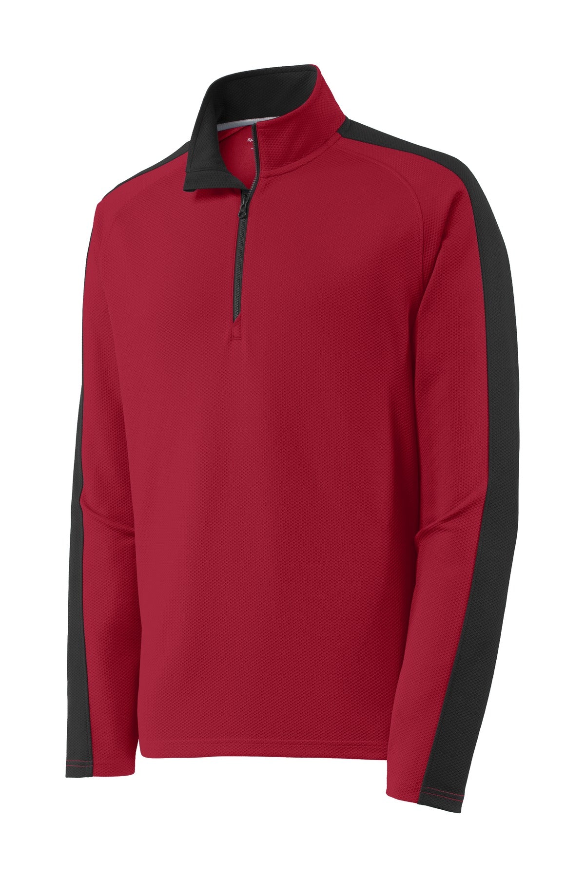 Sport-Tek ST861 Tek Sport-Wick Textured Colorblock 1/4-Zip Pullover