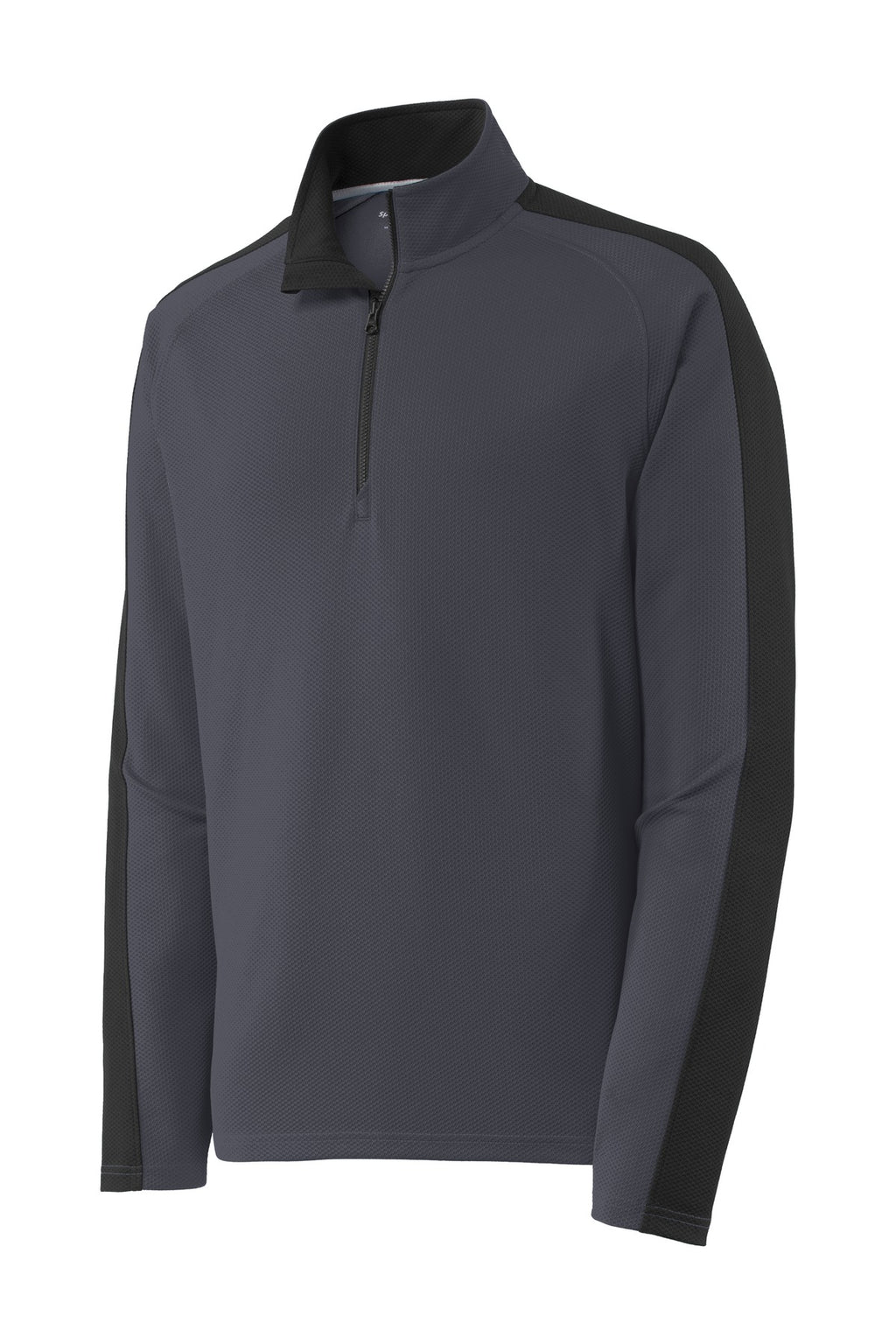 Sport-Tek ST861 Tek Sport-Wick Textured Colorblock 1/4-Zip Pullover