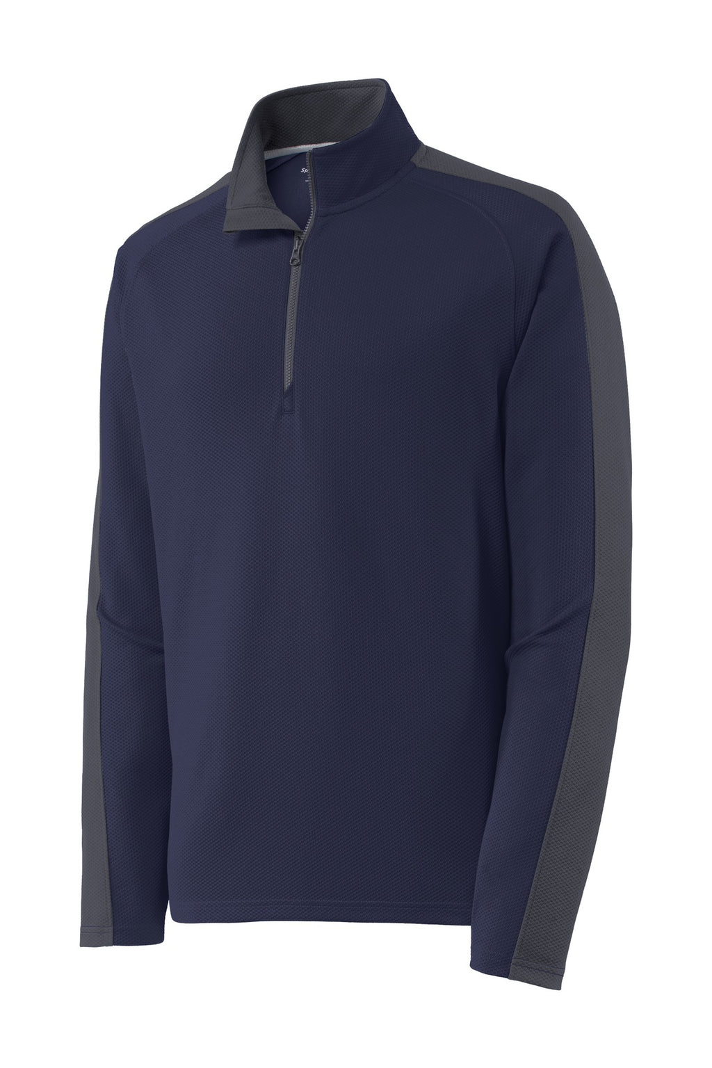 Sport-Tek ST861 Tek Sport-Wick Textured Colorblock 1/4-Zip Pullover