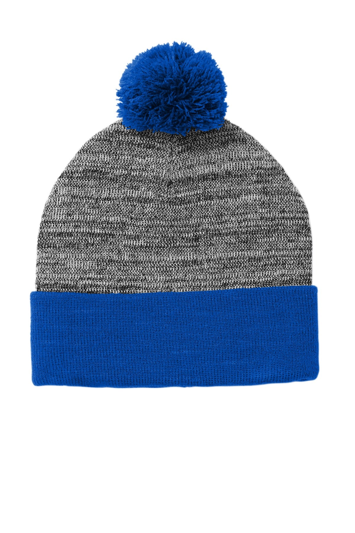 Sport-Tek STC41 Tek  Heather Pom Pom Beanie