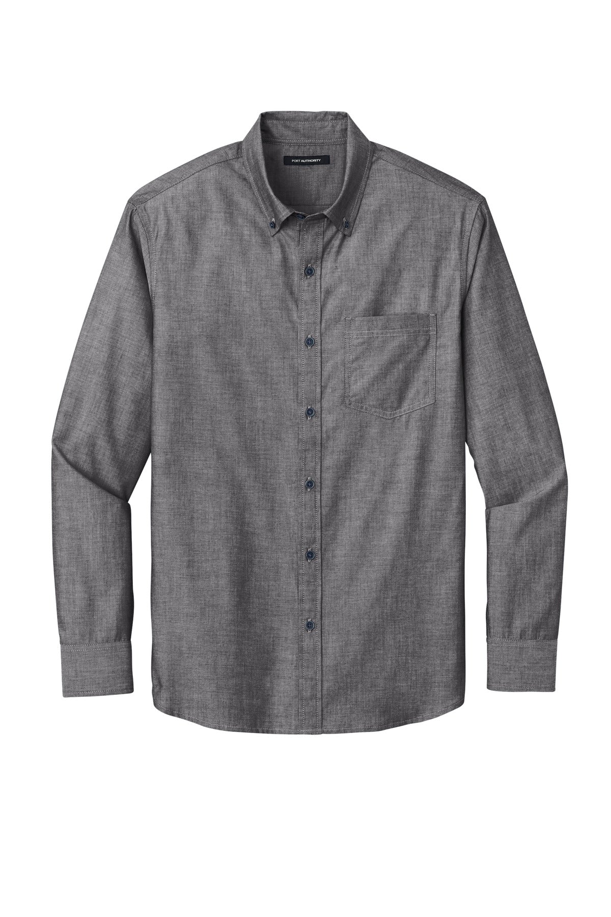 Port Authority W382 DISCONTINUED Port Authority Long Sleeve Chambray Easy Care Shirt