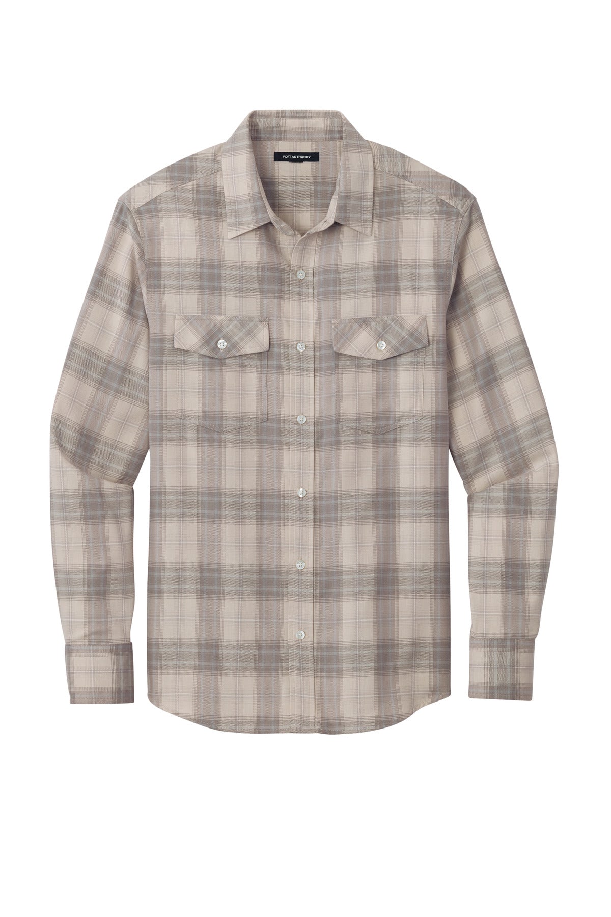 Port Authority W672 DISCONTINUED Port Authority Long Sleeve Ombre Plaid Shirt