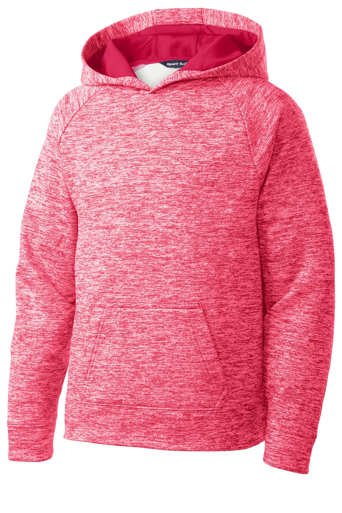 Sport-Tek YST225 Tek Youth PosiCharge Electric Heather Fleece Hooded Pullover