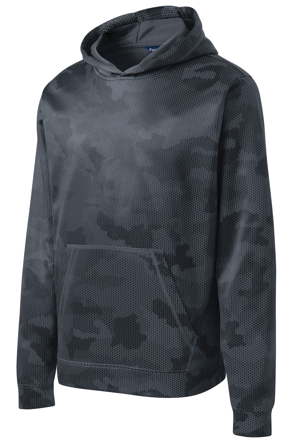 Sport-Tek YST240 Tek Youth Sport-Wick CamoHex Fleece Hooded Pullover