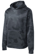 Sport-Tek YST240 Tek Youth Sport-Wick CamoHex Fleece Hooded Pullover
