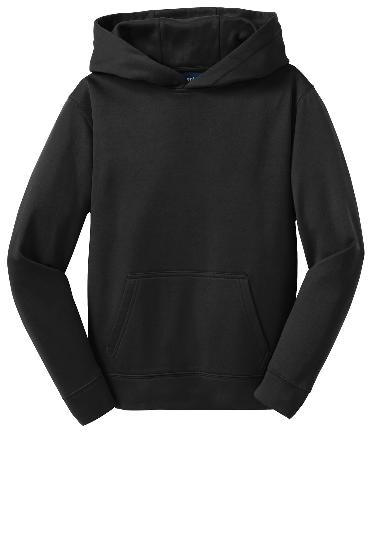 Sport-Tek YST244 Tek Youth Sport-Wick Fleece Hooded Pullover