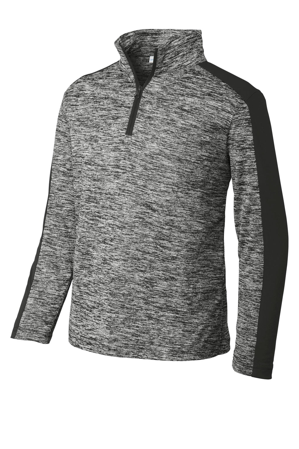 Sport-Tek YST397 Tek  Youth PosiCharge  Electric Heather Colorblock 1/4-Zip Pullover