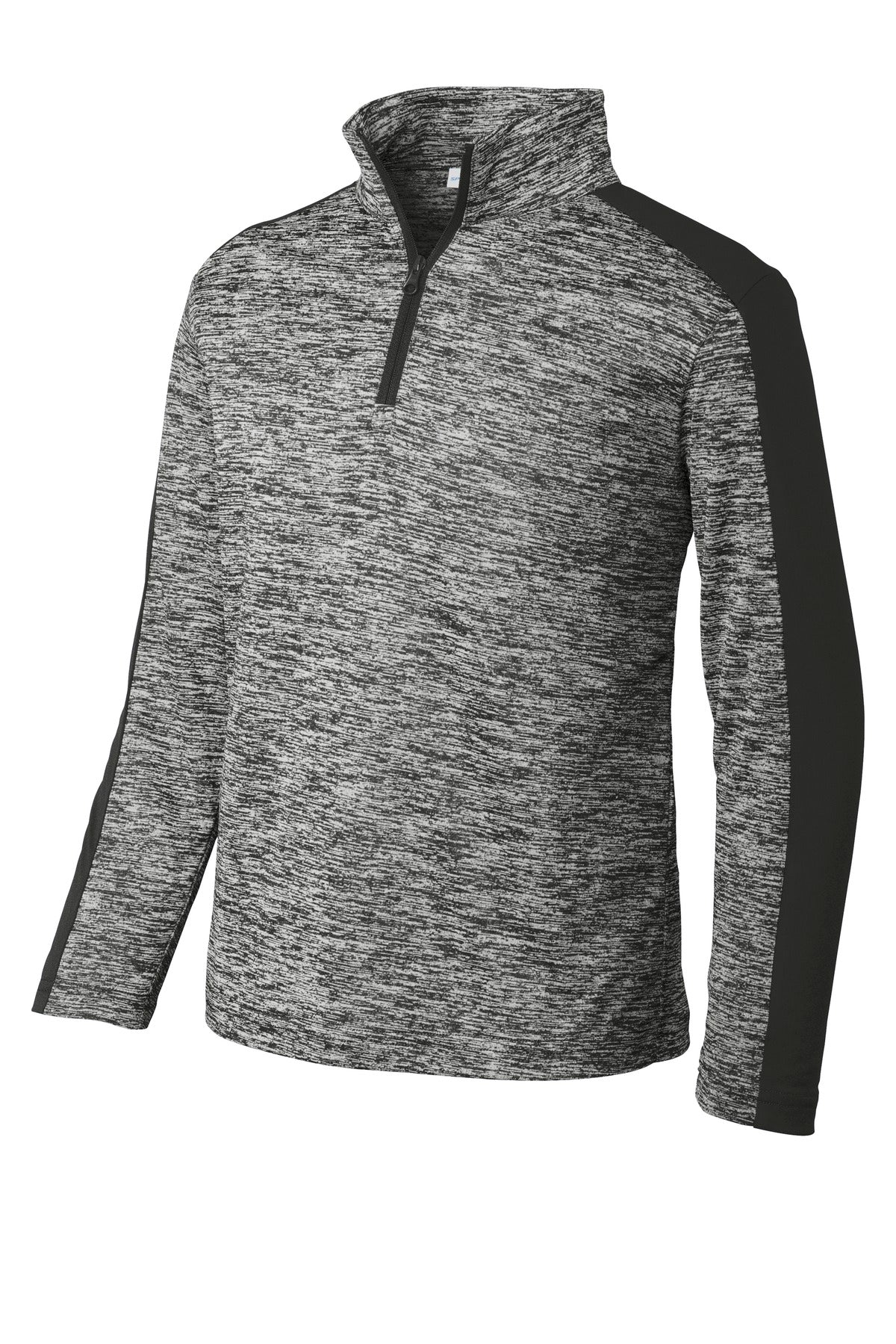 Sport-Tek YST397 Tek  Youth PosiCharge  Electric Heather Colorblock 1/4-Zip Pullover