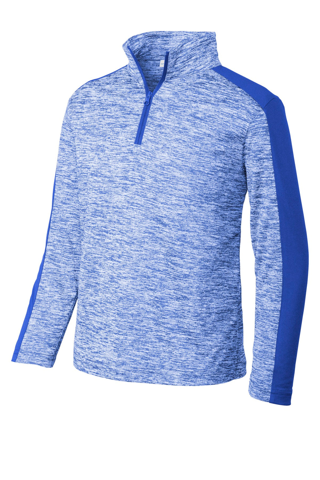 Sport-Tek YST397 Tek  Youth PosiCharge  Electric Heather Colorblock 1/4-Zip Pullover