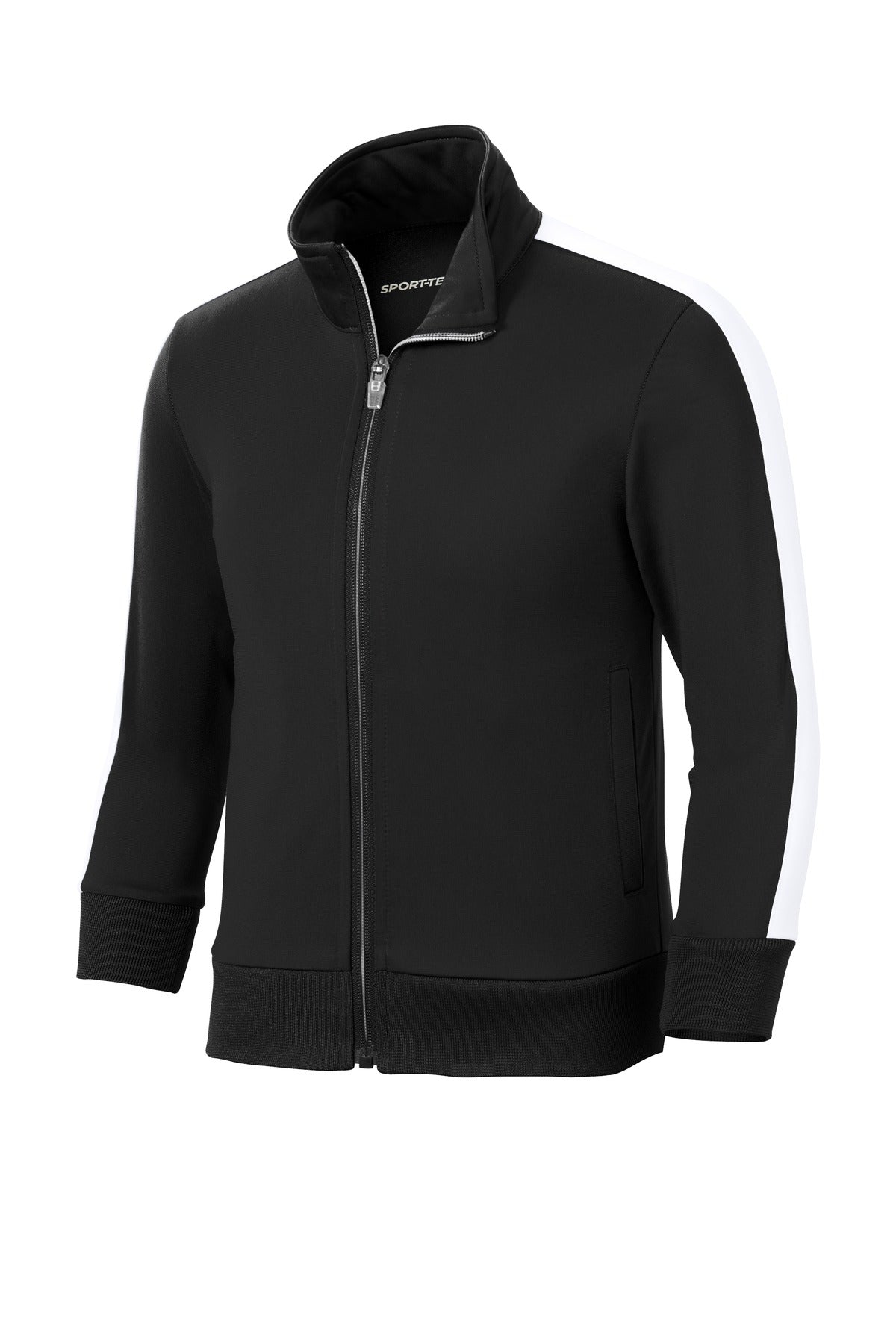 Sport-Tek YST94 Tek  Youth Tricot Sleeve Stripe Track Jacket