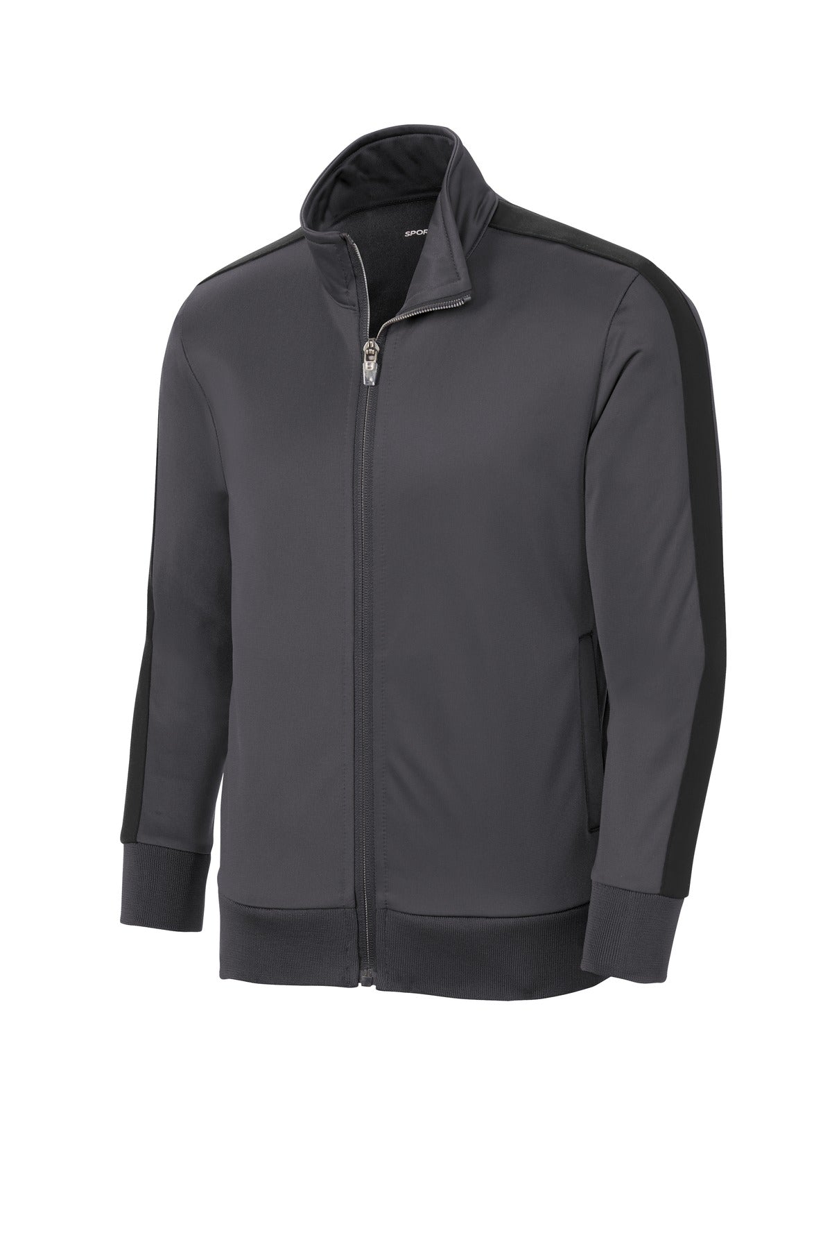 Sport-Tek YST94 Tek  Youth Tricot Sleeve Stripe Track Jacket