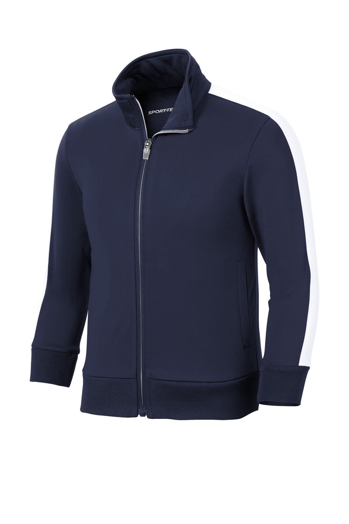 Sport-Tek YST94 Tek  Youth Tricot Sleeve Stripe Track Jacket