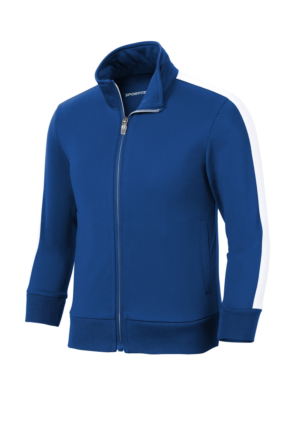 Sport-Tek YST94 Tek  Youth Tricot Sleeve Stripe Track Jacket