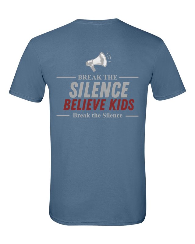Break The Silence · Believe Kids Tee — Indigo Blue