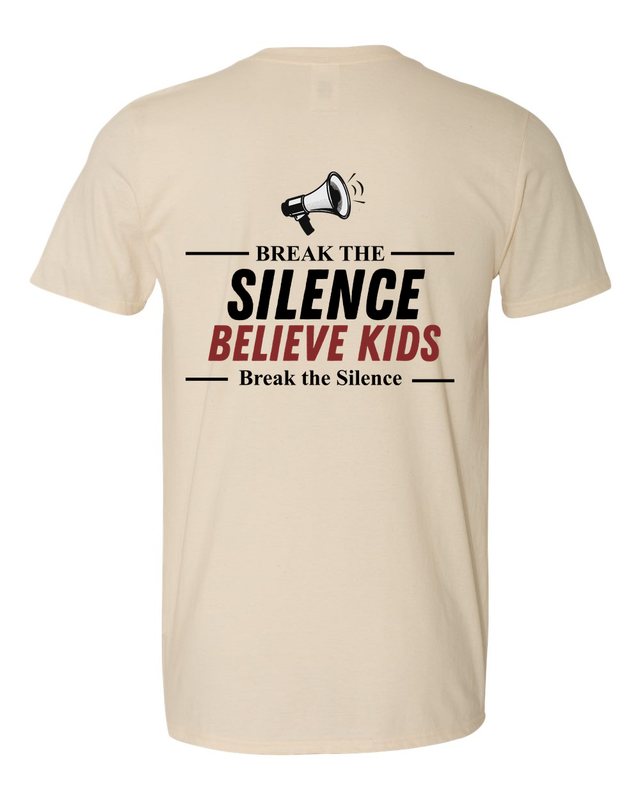 Break The Silence · Believe Kids Tee — Natural