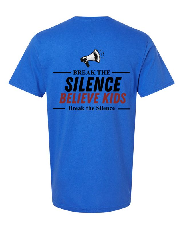 Break The Silence · Believe Kids Tee — Royal