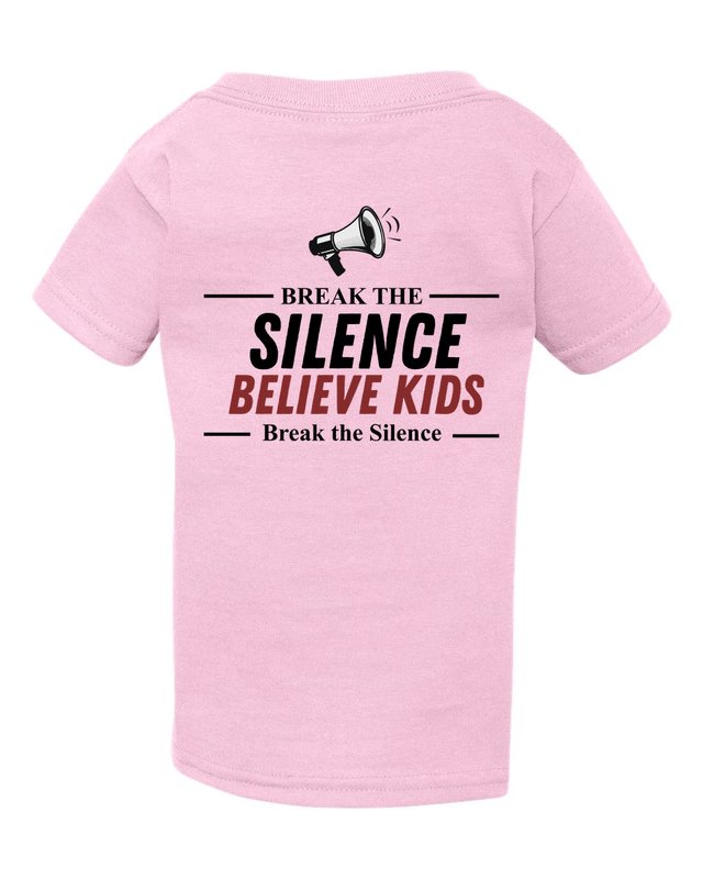 Break The Silence · Believe Kids Tee — Toddler Light Pink