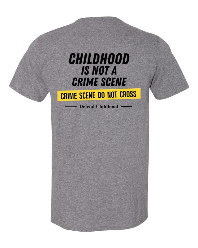 Childhood Is Not a Crime Scene Tee — Graphite Heather