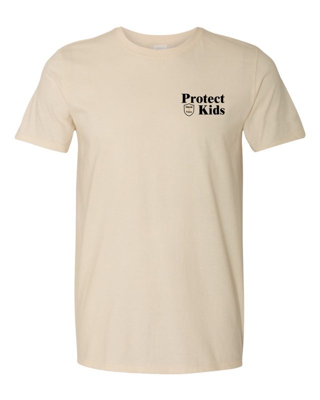 Kids Are Off Limits Tee — Natural — front pocket mark