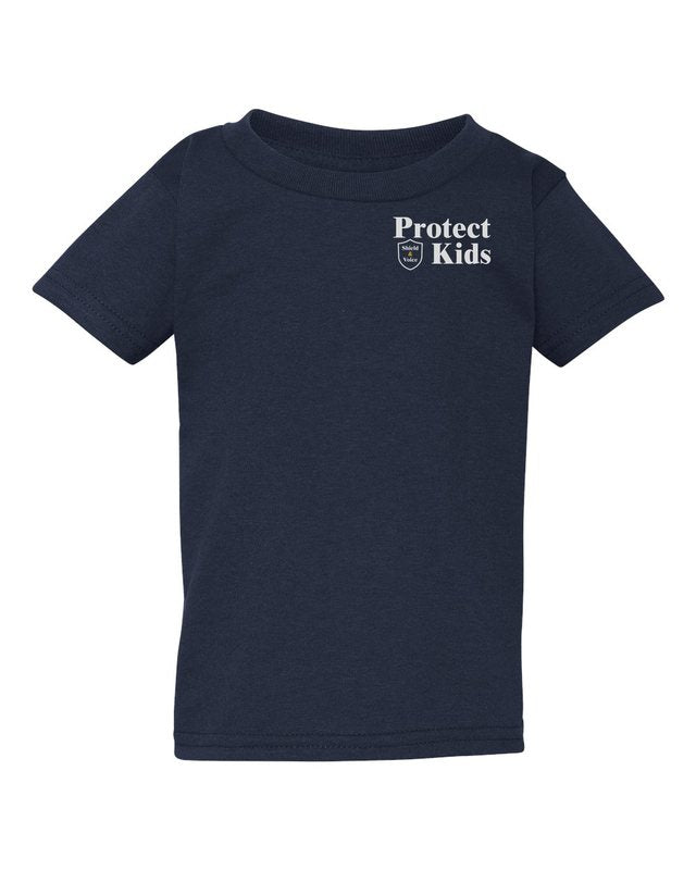 Kids Are Off Limits Tee — Toddler Navy — front pocket mark