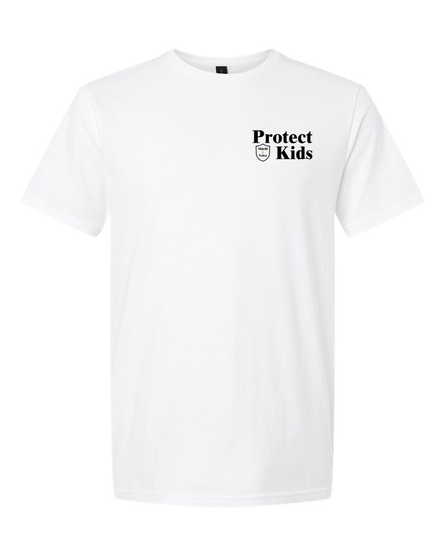 Kids Are Off Limits Tee — White — front pocket mark