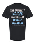 The Smallest Voices Tee — Cream & Blue — Black
