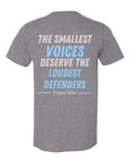 The Smallest Voices Tee — Cream & Blue — Graphite Heather