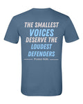 The Smallest Voices Tee — Cream & Blue — Indigo Blue