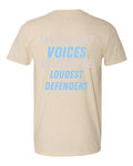 The Smallest Voices Tee — Cream & Blue — Natural