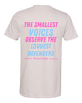 The Smallest Voices Tee — Pink & Blue — Ice Grey