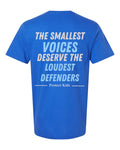 The Smallest Voices Tee — Cream & Blue — Royal