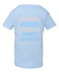 The Smallest Voices Tee — Cream & Blue — Toddler Light Blue