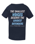 The Smallest Voices Tee — Cream & Blue — Toddler Navy