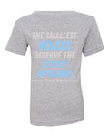 The Smallest Voices Tee — Cream & Blue — Toddler Sport Grey